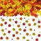 1500 Pcs Autumn Fall Table Confetti, Maple Leaf Decor Harvest Thanksgiving(Red, Gold)5 x 4 x 0.5 inches